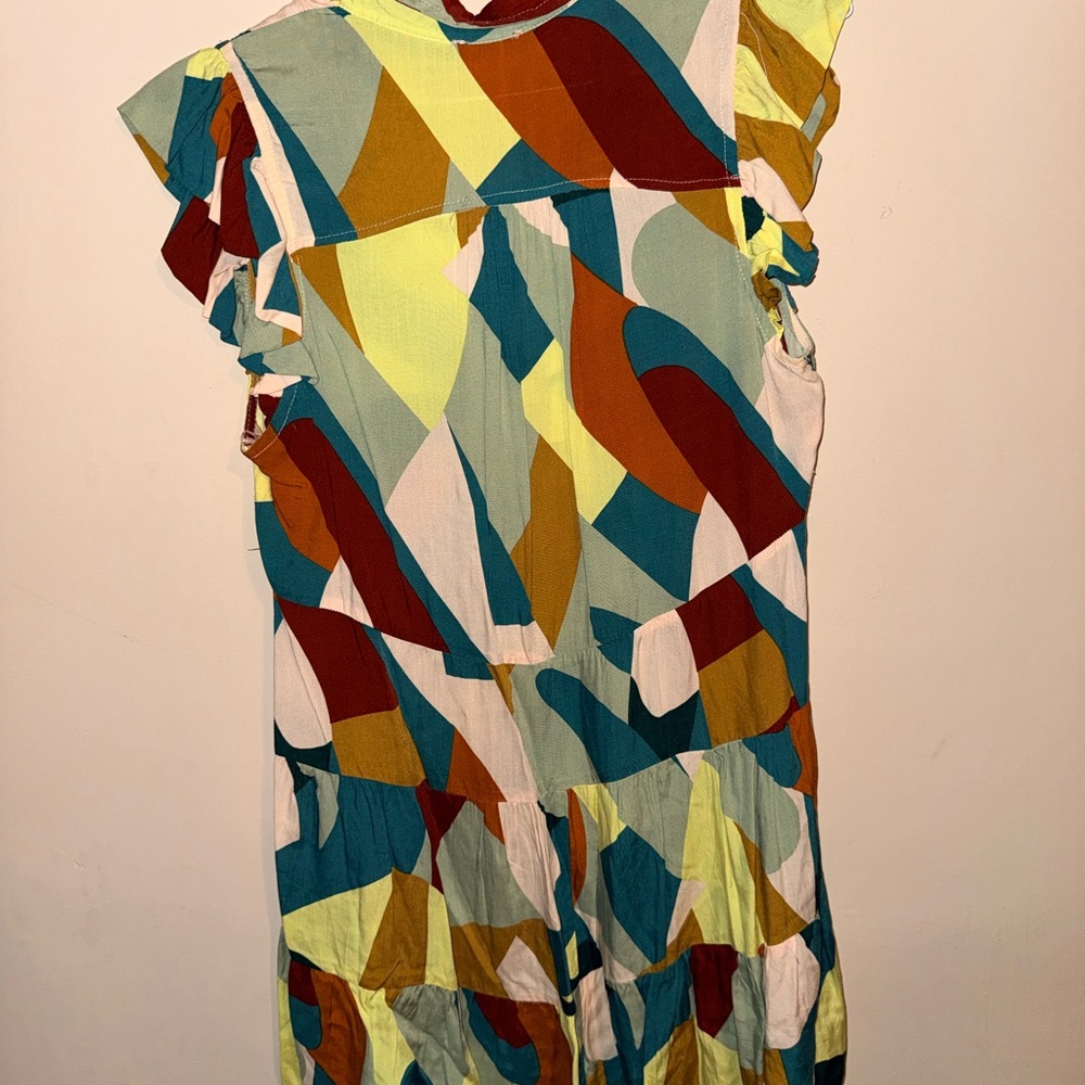 Colorful Geometric Pattern Dress - Picture 5 of 5